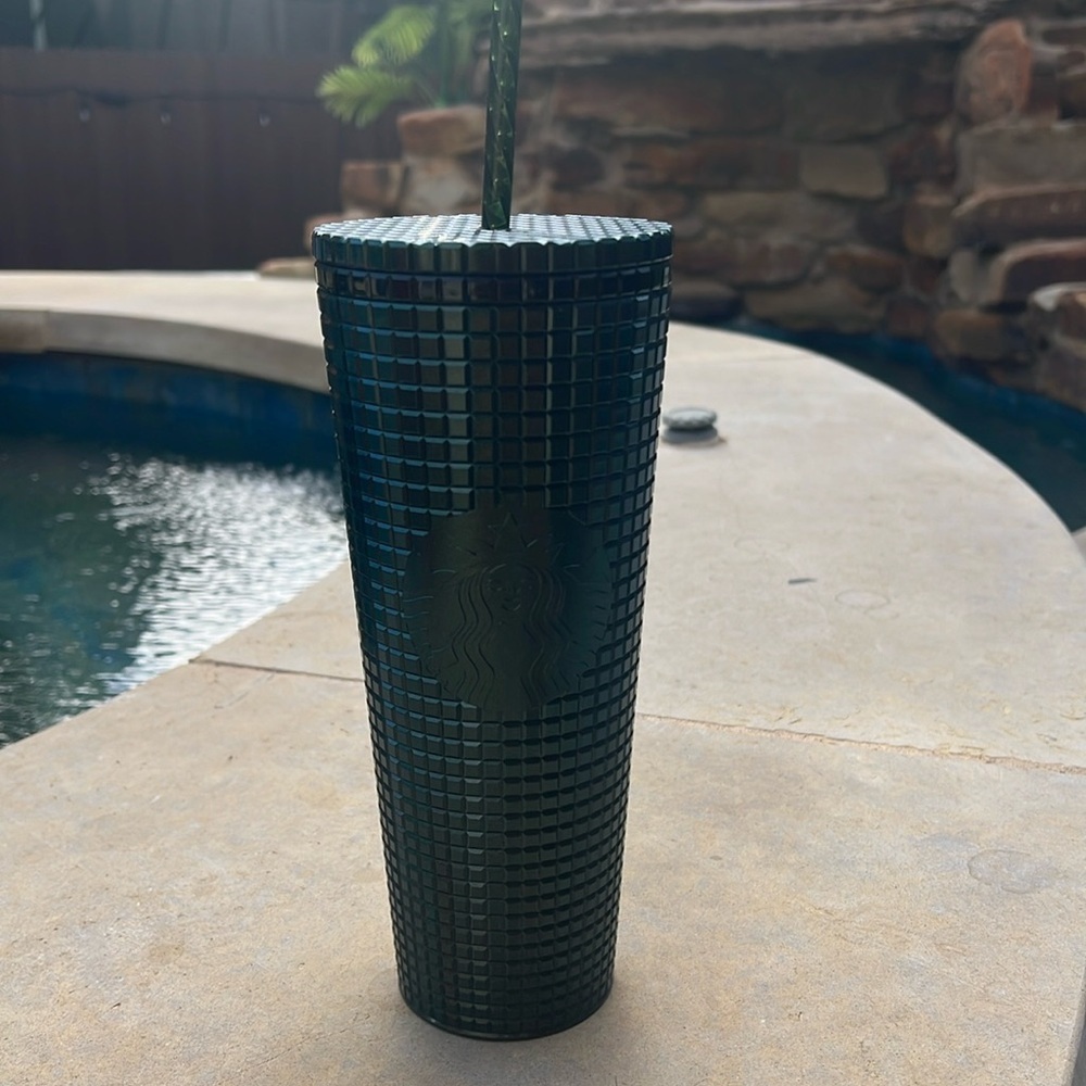 Starbucks‎ large hunter green tumbler cup